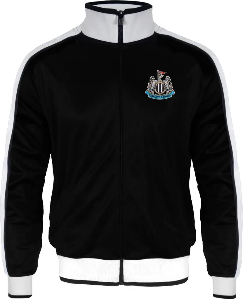 Giacca Retro Newcastle United FC Uomo GF288 Nero Bianco Taglia L