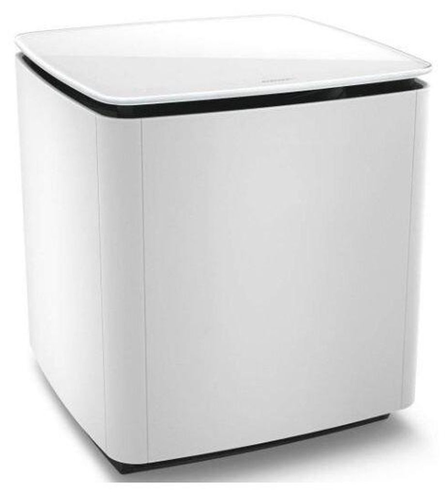 A white Bose Bass Module 700 subwoofer is shown against a white background.