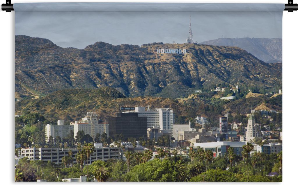 MuchoWow Wandteppich Wandbehang Hollywood Hills 60x40 cm Tapisserie Dekoration Wandtuch - Wanddekorationen