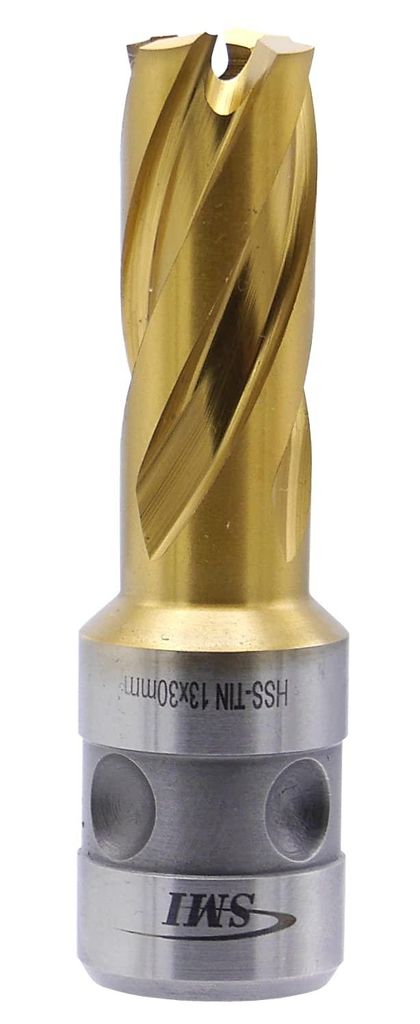 SMI HSS TiN Kernbohrer 13 mm Drm. Schnitttiefe 30 mm, Aufnahme FEIN Quick-In Schaft