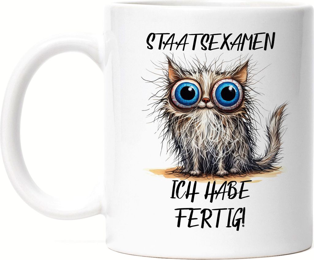 Staatsexamen Tasse weiß Geschenk bestanden geschafft Studenten Medizin Jura Lehramt