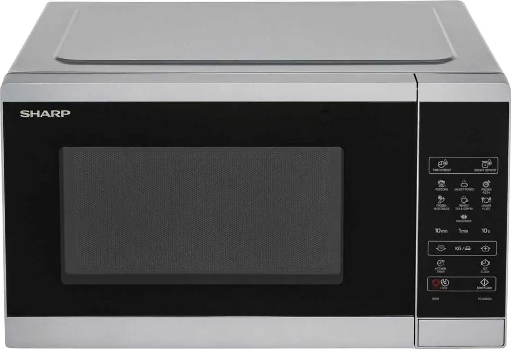 Micro-ondes Pose Libre Sharp 25L Argenté avec Programmes de Cuisson - 14