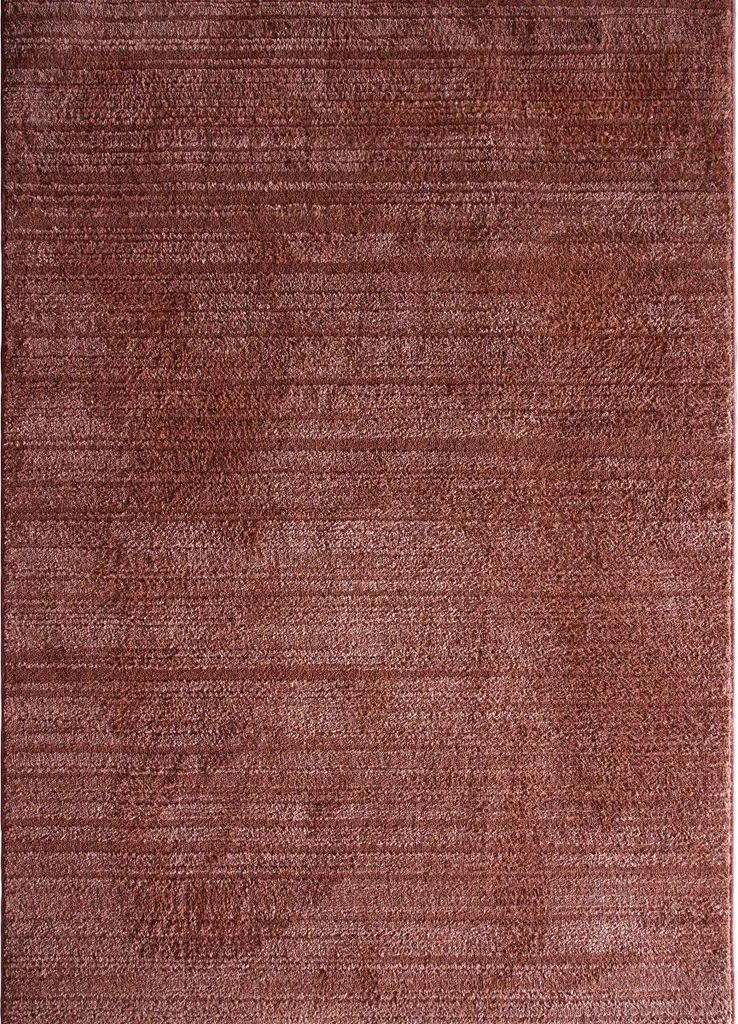 Zeitgenössischer Teppich aus Polyester Terrakotta 160x240