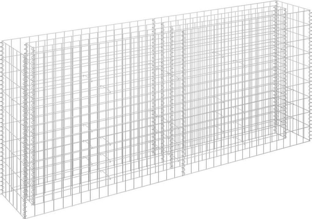 vidaXL Gabionen-Hochbeet Verzinkter Stahl 180×30×90 cm Produktbild 