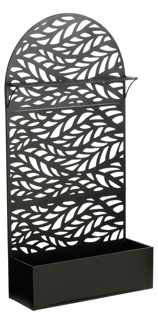 Mica Decorations Sapri Pflanzenstütze - Pflanzkasten mit Klettergitter für Kletterpflanzen - Pflanzenständer Freistehend oder an der Wand - 90 x...