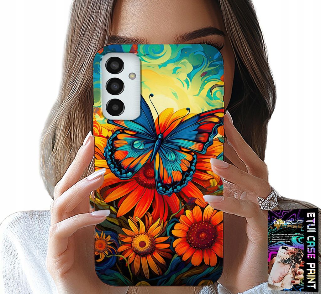 Hülle Für Samsung Galaxy M23 - Schmetterlinge Schmetterlinge Blumen Rosen Hülle