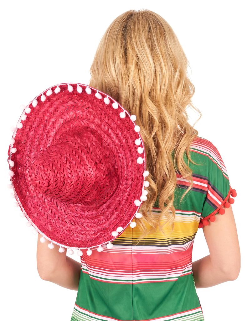 Sombrero Mexiko Hut pink - Einheitsgröße Produktbild  KI-generiertes Bild