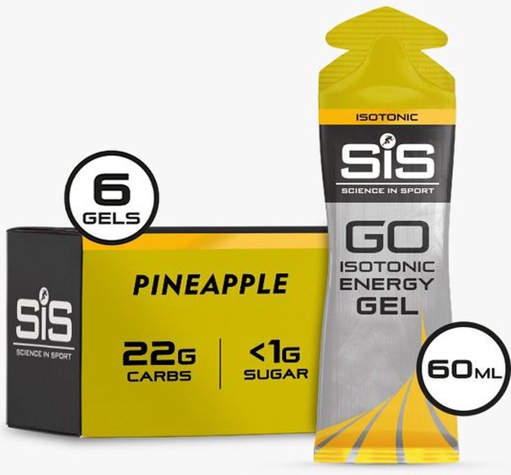 Science in Sport - SIS Go Isotonic Energy Gel - Energiegel - Isotonisches Sportgel - Ananas geschmack - 6 x 60ml