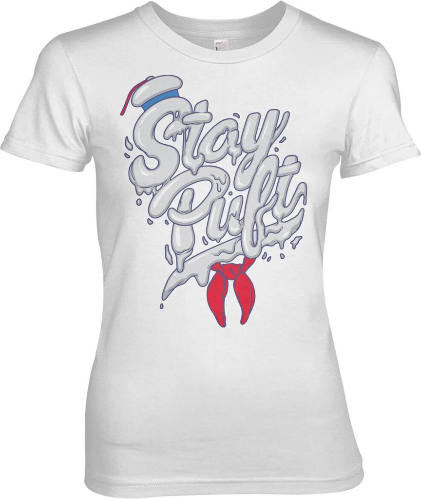 Ghostbusters - Stay Puft Girly Tee - Small - White