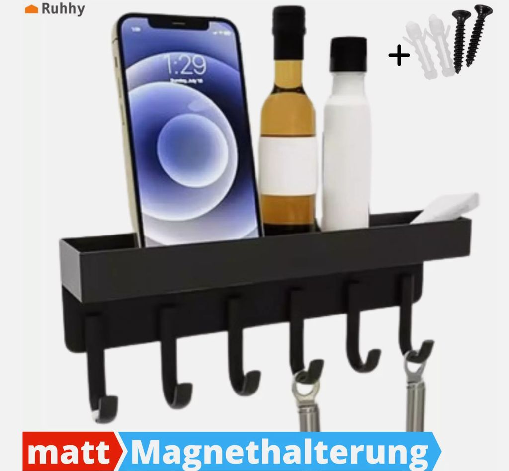 Nástenný vešiak 24603, čierny | Ruhhy Obrázok produktu 18