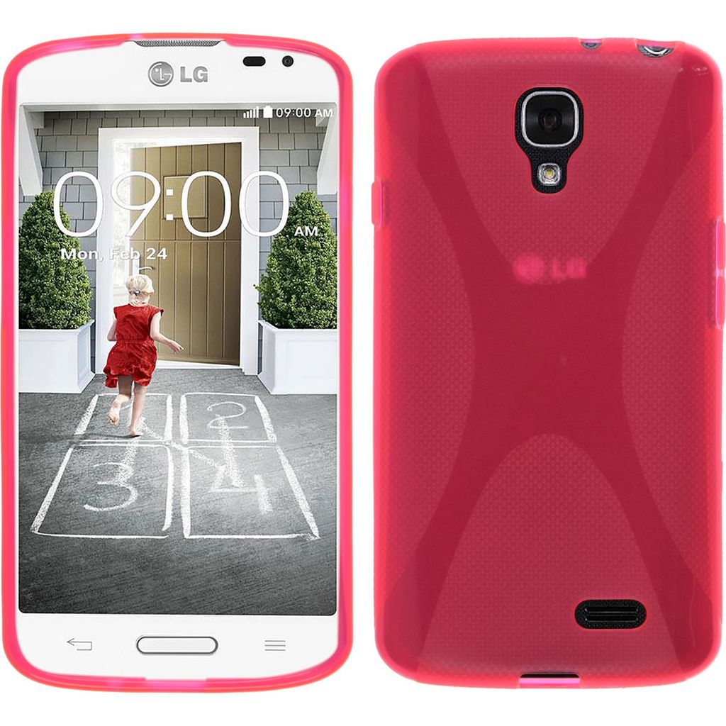 PhoneNatic Case kompatibel mit LG F70 - pink Silikon Hülle Produktbild 
