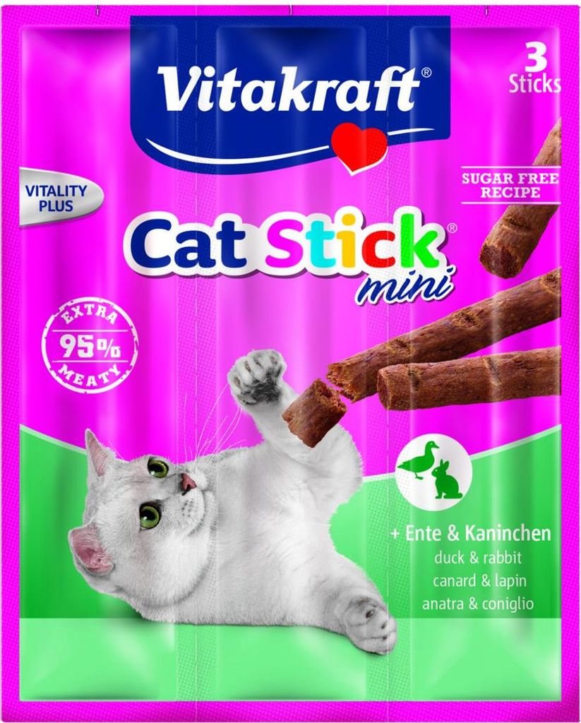 Vitakraft Friandises pour chats mini canard & lapin - 3 x Image du produit 