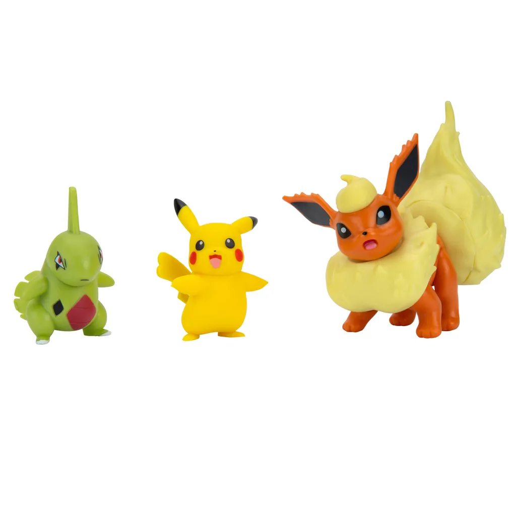 Jouets Pokemon : Pack de 3 figurines de combat pour arènes et duels