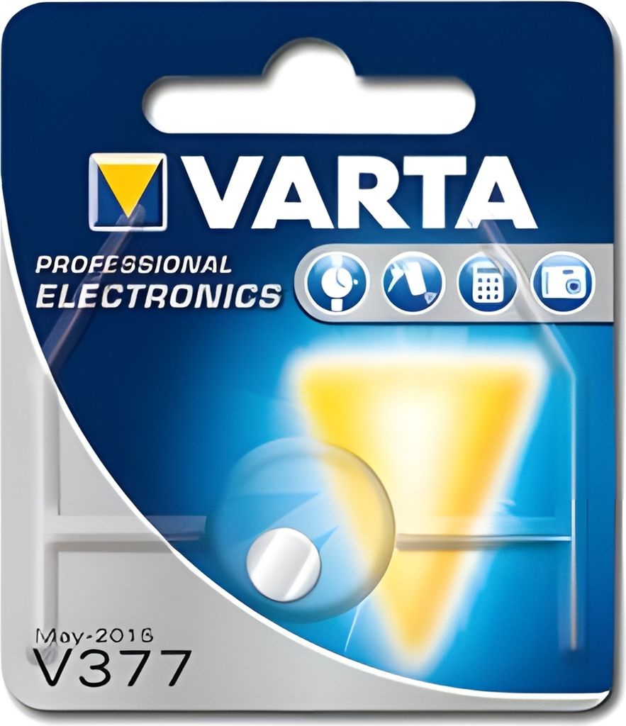 The image shows the packaging of Varta batteries.