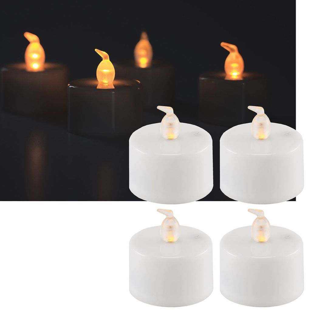 ChiliTec 20262 LED Teelichter, 4er Set, Luftzugsensor zum An- und Ausblasen
