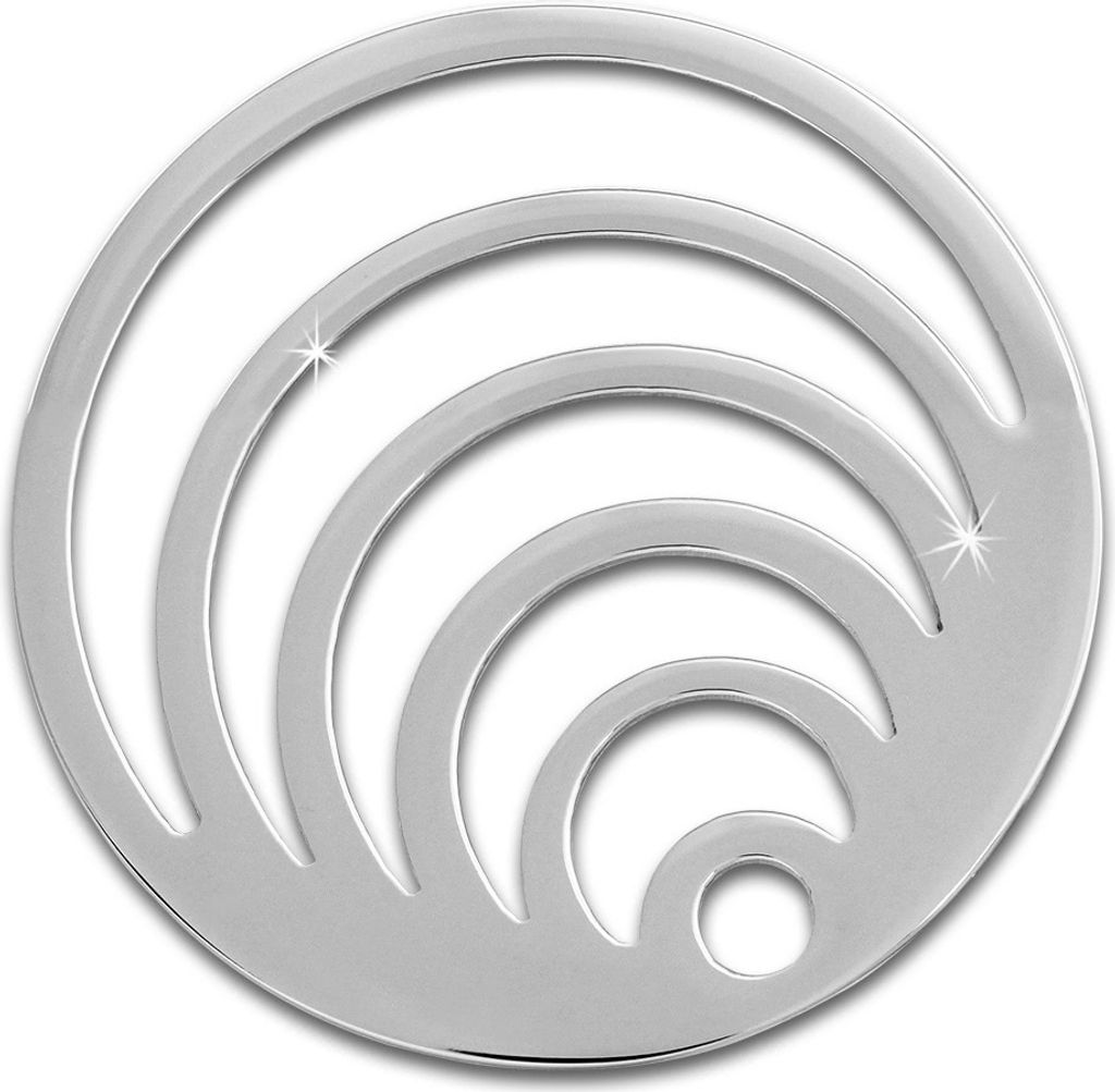Amello Coinsschmuck silber 30 mm Einleger Edelstahl Coin Kreise Damen ESC524J