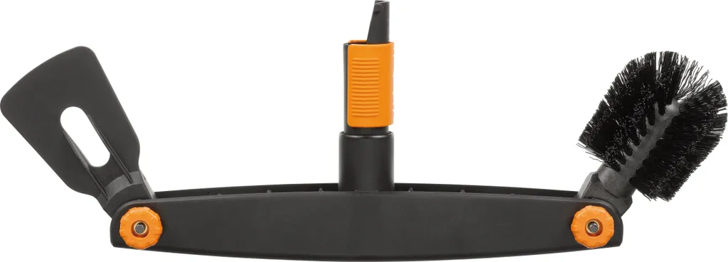 Fiskars 1001414 QuikFit Pulitore Grondaie - Spazzola e Raschietto Regolabili