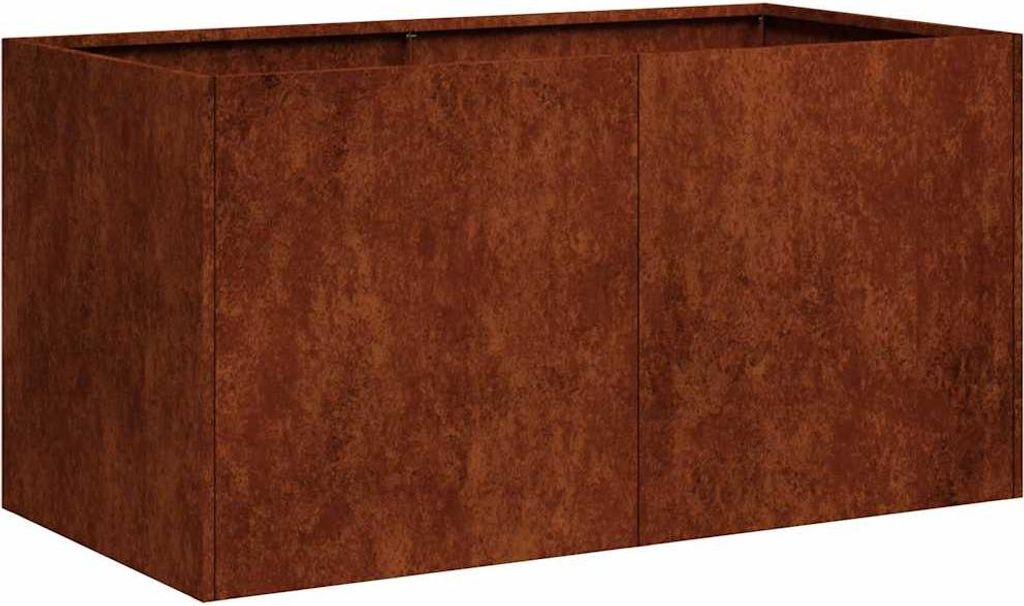 vidaXL Fioriera Rusty 80x40x40 cm Acciaio resistente alle Immagine del prodotto 
