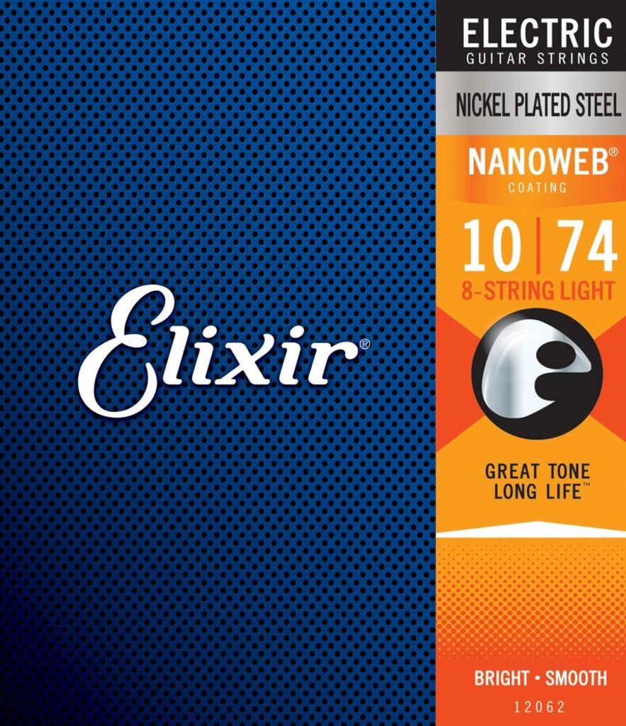 Elixir 12062 Nanoweb - Nickel, 8-string light (010-074)