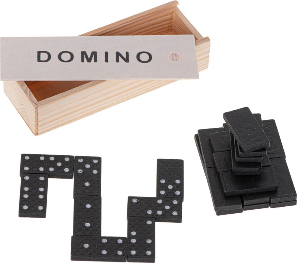 Dřevěné domino rodinná hra + krabice Obrázek produktu 3