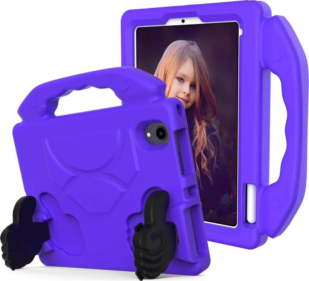 Cover iPad Mini 7/6 Bambini 8.3" Viola - Antiurto EVA con Stand