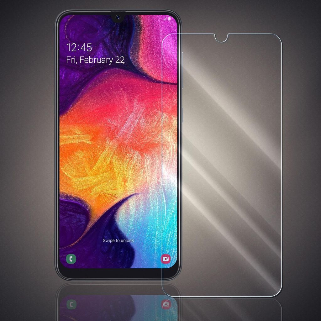 Panzer Folie für Samsung Galaxy A50 Echt Glas Produktbild 
