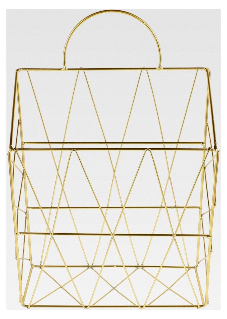 Wandregal in Gold - Aufbewahrungsständer aus Hängeregal für Kleinigkeiten, Bücher und mehr - Platzsparende Wandmontage aus robustem Eisen
