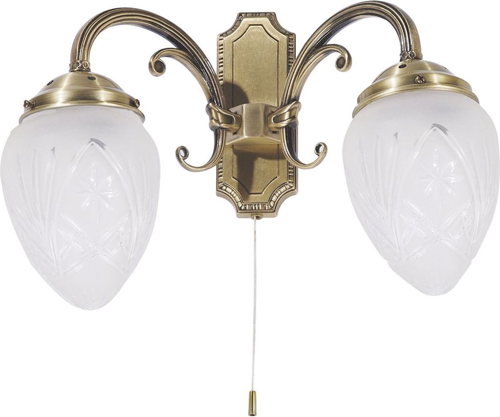 Applique double avec interrupteur E14 brun Annabella 8632 Image du produit 