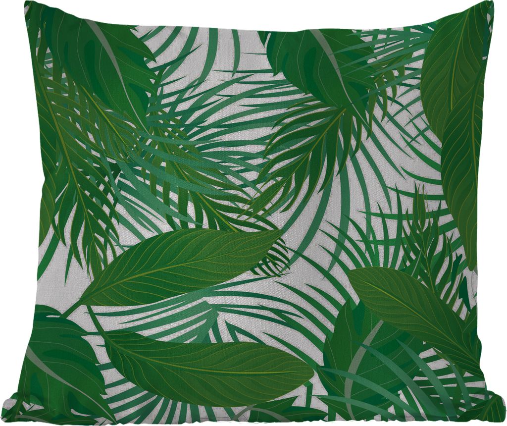 MuchoWow Outdoor Kissen - Blätter - Muster - Tropisch - 40x40 cm - Wetterfest - Lounge Kissen - Kopfkissen - Interieur - Polster mit Bild