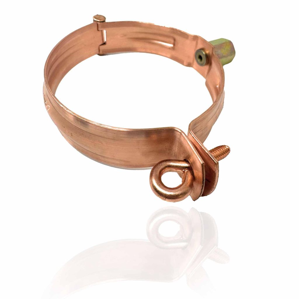 SD ProfiLine Regenrohrschelle/Fallrohrschelle Kupfer, M8/M10 Stufengewinde, 100mm