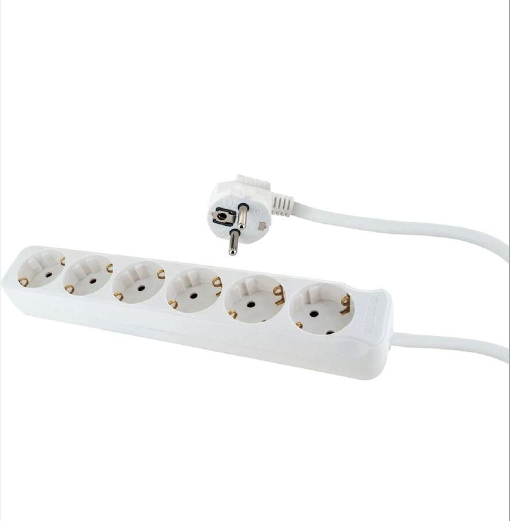 Schwaiger Steckdosenleiste 6xSchuko, 1,4m weiß