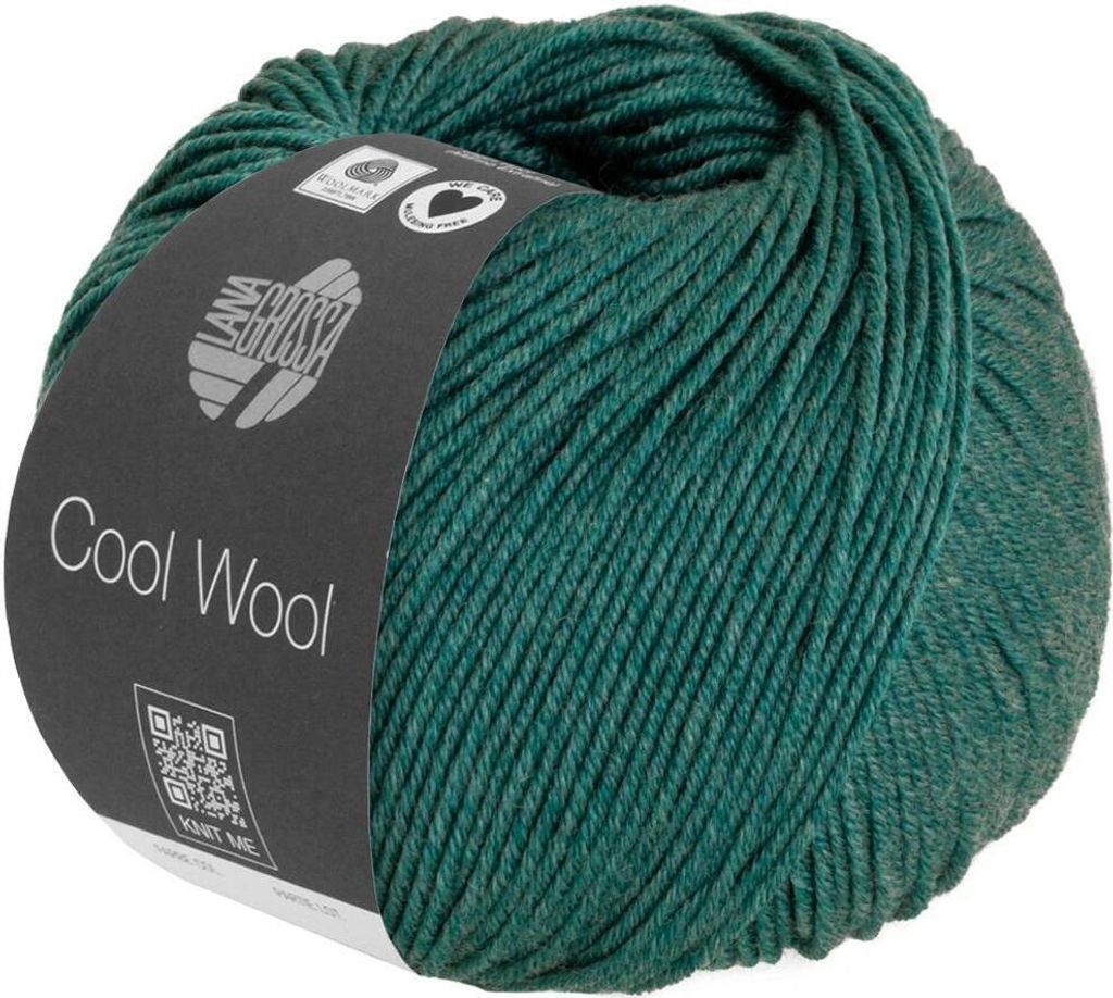 Lana Grossa - Cool Wool Melange 1425 dunkelgrün meliert