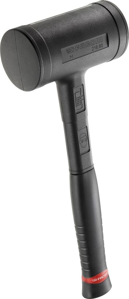 FACOM Einblock-Hammer, rückschlagfrei 50 mm, Stahl-Stiel