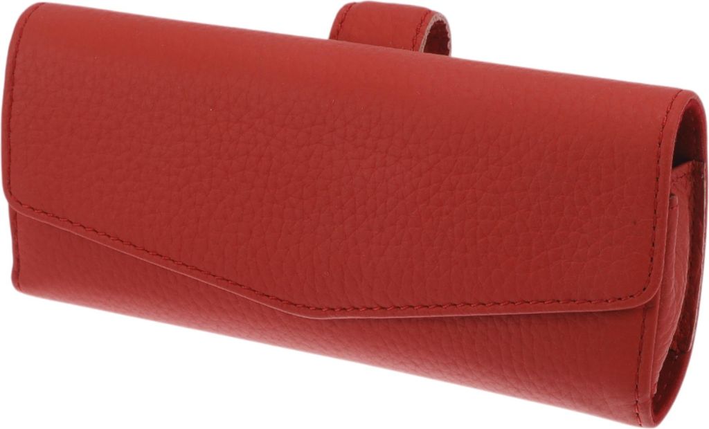 Auto-Sonnenbrillenetui Magnetische Universale Brillenhalter Aufbewahrungsbox Kunstleder Rot 17x7cm 1 Stück