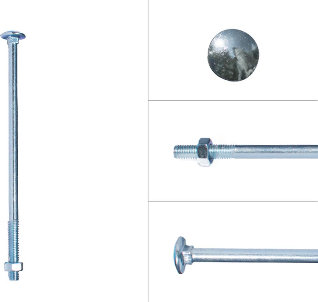 Schlossschrauben Verzinkt M8 x 180 mm - 25 Stück