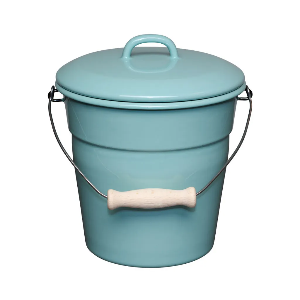 Riess Seau Tout Usage avec Couvercle 20cm Nature Green Light Emaille