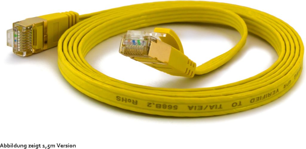 Wantec Patchkabel FTP CAT6 q=1,6x6,5mm 0,20m gelb