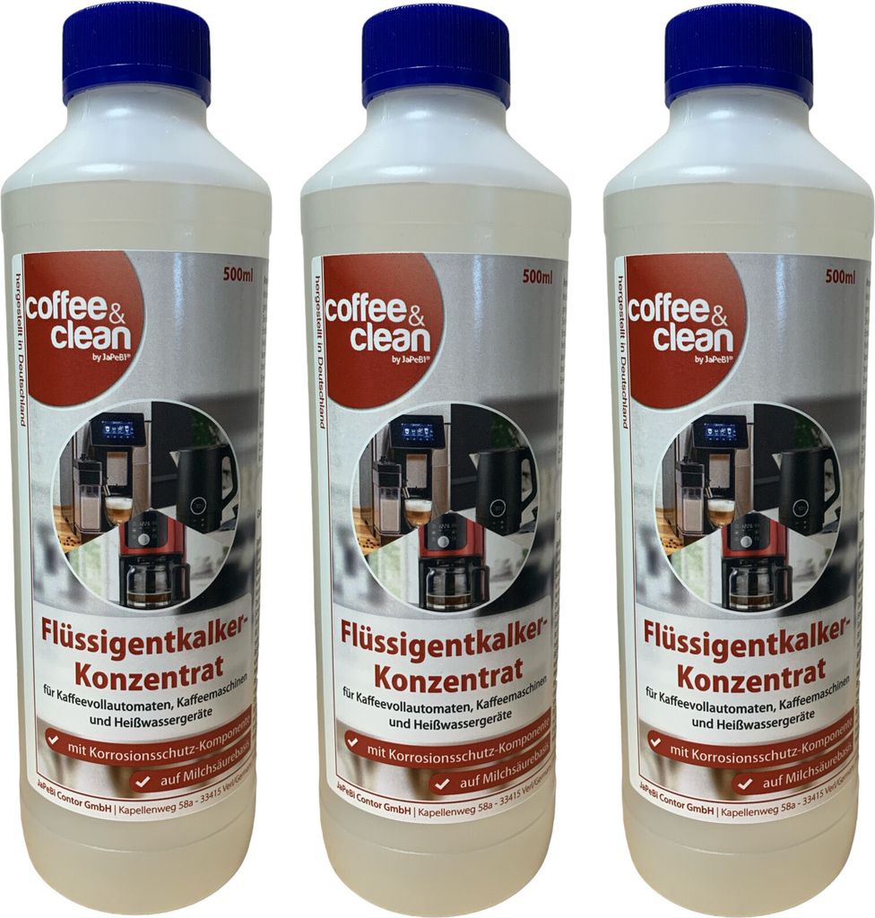 3x 500ml Flüssigentkalker-Konzentrat auf Milchsäure-Basis Produktbild 