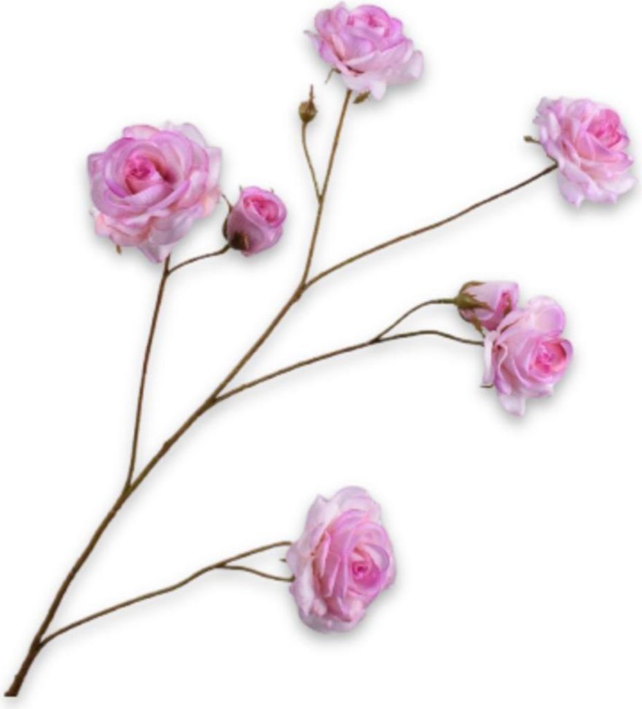 Silk-ka Kunstblume - Seidenblumen Rosenzweig rosa 93cm