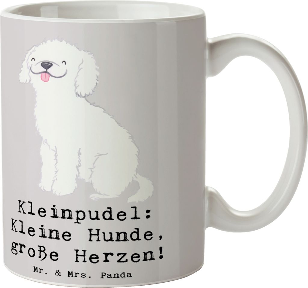 Mr. & Mrs. Panda Becher Kleinpudel Liebe - Grau Pastell - Produktbild 
