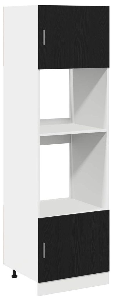 vidaXL Armoire suspendue avec étagère Noir aspect chêne 60 Image du produit 