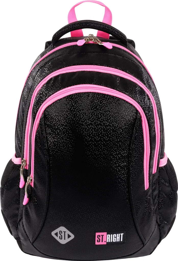 Sac à dos St.Right BP26 Black Glitter avec 3 compartiments spacieux