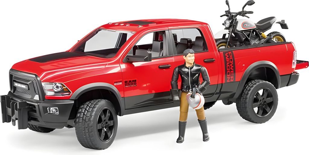 RAM 2500 Power Wagon mit Ducati Desert Sled und Fahrer Produktbild 