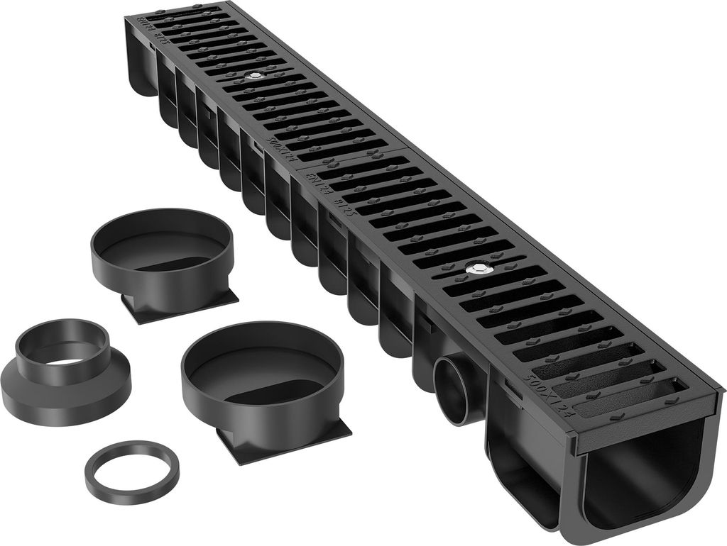 Wiltec Caniveau – 1000 x 140 x 115 mm – Capacité de charge Image du produit 