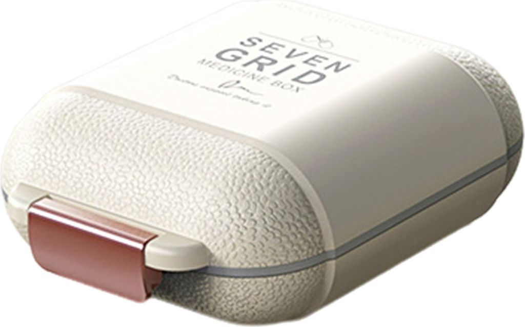 Aufbewahrungsbox für Pillenspender, große Kapazität, mehrere Fächer, kleiner Medikamententeiler, tragbare, versiegelte Box