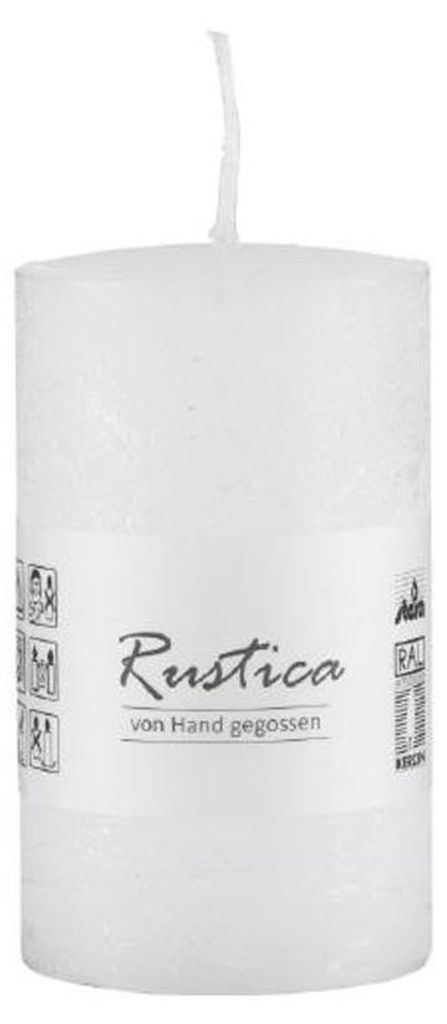 durchgefärbte Rustic Kerzen Weiß 300 x Ø 100 mm, 1 Stück