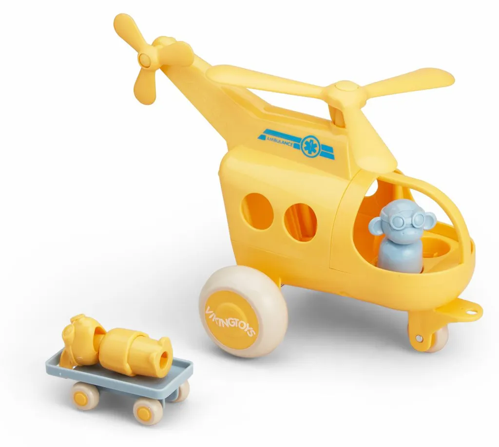 Hélicoptère Viking Toys : jouet en plastique recyclé durable de 20cm