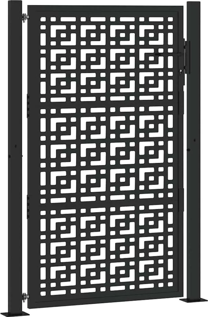 Portail acier noir 100x150 motif croix : stoppez les intrusions au jardin