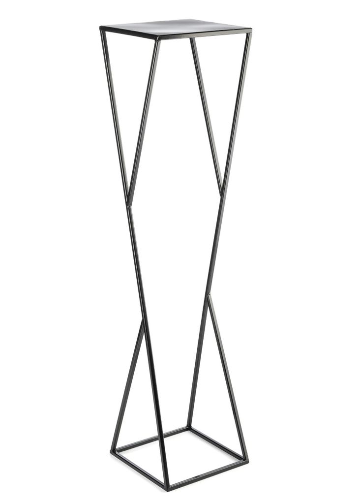 Howhomely Sgabello per fiori in metallo nero 100 cm - Immagine del prodotto 