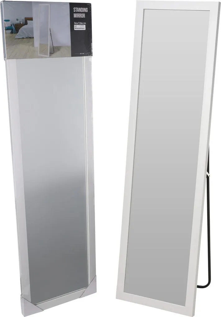 Miroir rectangulaire 126 cm noir anti-distorsion pour un reflet parfait